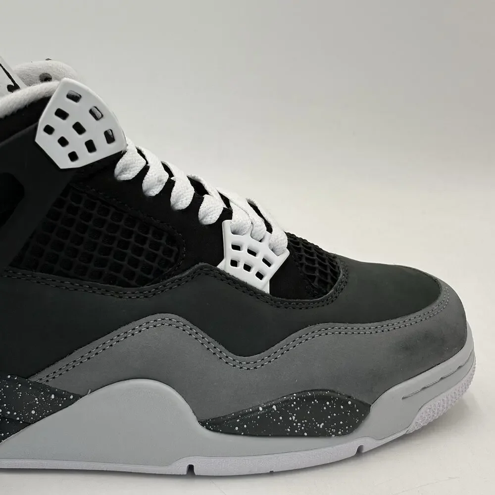 Jordan 4 Retro Fear 2024 Black White FQ8138 002 Mens Size 10.5 Sneakers